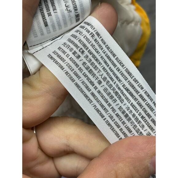 Abercrombie & Fitch Coat Womens XS Yellow Full Zip Sherpa Lined Faux Fur Parka - Picture 4 of 16